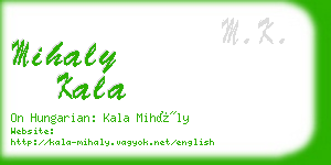 mihaly kala business card